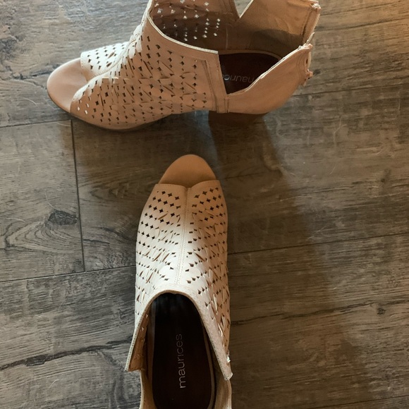 Open Toe Woven Heels - Peep toe booties - Picture 6 of 6